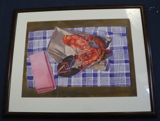 § Glynn Boyd Harte (1958-2003) Maine Lobsters 22.25 x 30in.